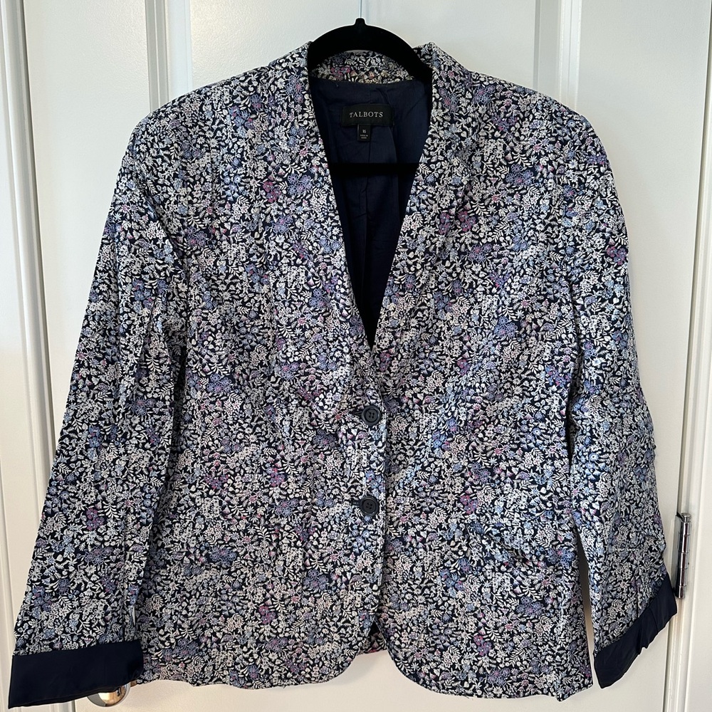 Talbots Women's Floral Blazer